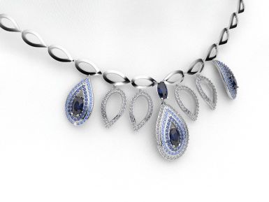 Kolekce ORIENT - náhrdelník CABRHA diamonds TEARDROP