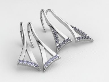 Kolekce GRACE - náušnice CABRHA diamonds TRIANGLE