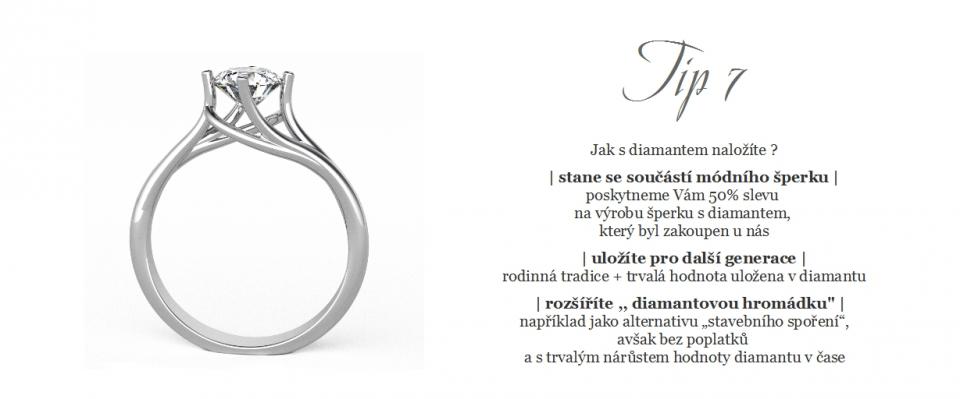 +420 606 026 296, obchod@cabrha.cz | Tip 7 | Jak s diamantem naložíte? | stane se součástí módního šperku | uložíte pro další generace | rozšíříte ,, diamantovou hromádku“