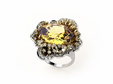 Kolekce FLORA PARADISE - prsten CABRHA diamonds BEGONIA