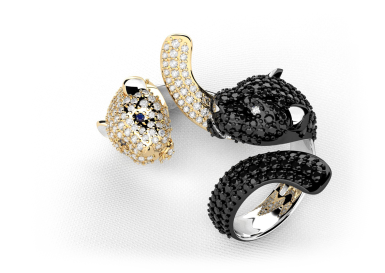 Kolekce NATUR MAGIC - prsten CABRHA diamonds LEOPARD