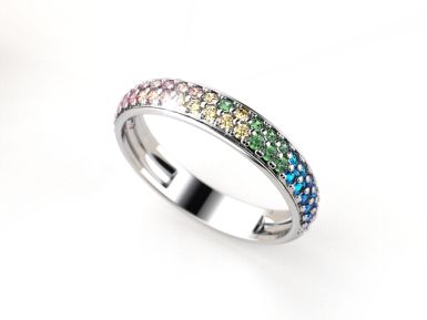 Kolekce RAINBOW - prsten CABRHA diamonds IRIS I