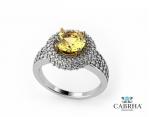 Kolekce LADY SHINE, diamantový prsten s citrínem Charlotte I